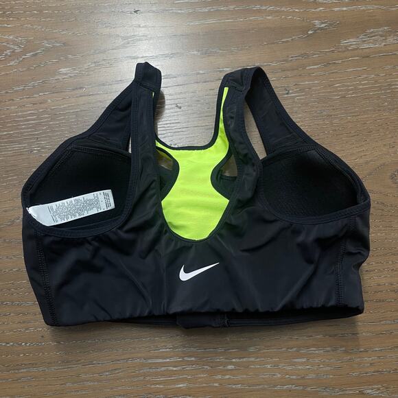 Nike Womens Shape Dri-fit Sports Bra Small Front Zip Athletic Logo Swoosh Gym - Picture 2 of 11
